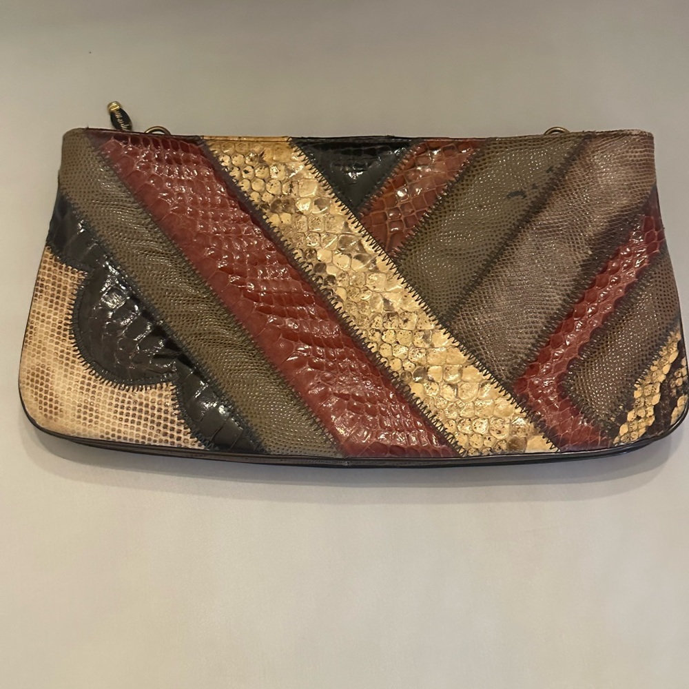 Vintage Bags By Supreme Multi
Patch SnakeSkin Clutch Purse